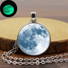 Fashion Men Women Luminous Necklack Jewelry Classic Galaxy Universe Dream Star Sky Glass Glow In The Dark Pendant Necklace Gifts 2024 - buy cheap
