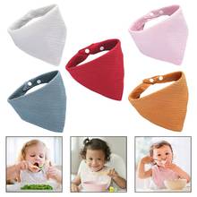 Baby Infants Feeding Bibs with Snaps Soft Gauze Saliva Towel Toddler Bandana Triangle Scarf Newborn Burp Cloth Shower Gifts 2024 - buy cheap