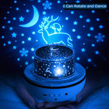 Projetor mágico led de céu estrelado, luminária com lâmpada led rotativa, projeção de céu estrelado, planetas, terra, universo colorido e piscante para crianças, bebês, presente de natal