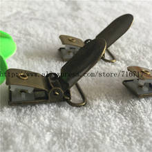 10pcs /lot 1inch 25mm Bronze Tone Metal Rectangle Baby Pacifier Clip Suspender Trouser pocket clip/ Strap clip 2024 - buy cheap