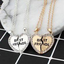 Ожерелье с подвеской в виде сердца, ожерелье лучших друзей, имитация сплава, Бриллиантовая подвеска, ожерелье, лучший подарок для друга и любимого 2024 - купить недорого