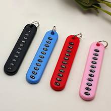 DIY Phone Number Card Plate Car Keys Anti-lost Keyring Keychain Pendant Decor 2020 2024 - buy cheap