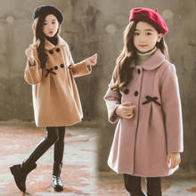 Autumn Winter Girls Overcoat Fashion Kids Wool Coat for Girls Cotton Jackets Warm Outerwear Children Jacket 4 6 8 10 12 13 Years 2024 - buy cheap