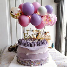 Conjunto de topper de bolo de 5 polegadas, balão confete em formato de nuvem, decoração de festa de aniversário infantil, chá de bebê, casamento, 10 peças 2024 - compre barato