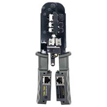 Rj45 crimper rede lan cabo tester ferramenta de corte para cat7 cat6 cat5 rj11 rj12 rj45 crimper metal clipe 2024 - compre barato