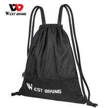 Mochila west biking, bolsa de esportes com cordão para armazenamento de rede de ginástica, basquete, futebol, montanhismo, viagem 2024 - compre barato