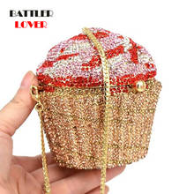 Bolsa de mão luxuosa com cristais, bolsa da moda para festas de casamento, festa noturna, bolso dedo 2024 - compre barato