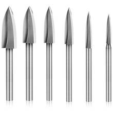 6PCS Wood Carving Tools Wood Carving and Engraving Drill Accessories Bit Milling Cutter Carving Root Rotary Tools 2024 - buy cheap