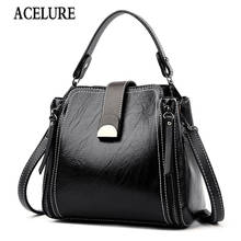 ACELURE Solid Soft PU Leather Shoulder Bags for Women Fashion Zipper Hasp Casual Tote Bags Female Ladies Crossbody Bag Purse 2024 - buy cheap
