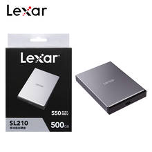 Lexar-disco duro externo USB 3,1 tipo C, unidad de almacenamiento de estado sólido portátil para ordenador, 500GB, 1TB, 2TB, SL210, PSSD 2024 - compra barato