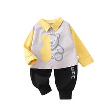 New Autumn Baby Boys Clothes Suit Children Girls Cartoon Casual Shirt Overalls 2Pcs/Set Toddler Fashion Costume Kids Tracksuits 2024 - buy cheap