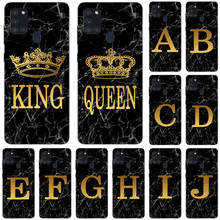 phone case for Samsung Galaxy A32 5G A12 M12 M02 M02S A02 A02S Marble Golden alphabet background Soft Print Cover 2024 - buy cheap