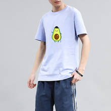 Korean Style Cute Avocado TShirts Women Men O-neck Funny Cartoon Graphic T-shirt Female 90s Harajuku Summer Top Cotton T Shirt 2024 - buy cheap