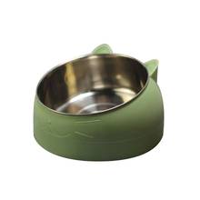 Stainless Steel Cats Dog Food Bowl 15°Slanted Non-slip Pet Utensils Container 2024 - buy cheap