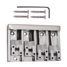 Bass Roller Saddle Bridge Tailpieces with Screws Wrench Set for 4-String Electric Bass Parts 2024 - buy cheap