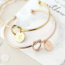 Buipoey Fashion Initial Letter Charm Bracelets For Women Girls Bow-knot Bracelets Bangles Fit Women Men Kids Childed Jewelry 2024 - buy cheap