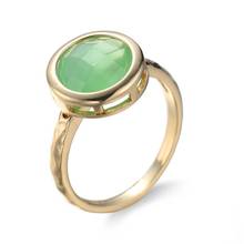 Female Large green Zircon Golden Cute Rings for Women Wedding Engagement Birthday Gift Elegant Noble Fashion Boutique Jewelry 2024 - buy cheap