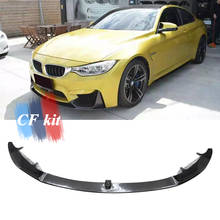 Front Lip For BMW F80 F82 M3 M4 Real Carbon Fiber Front Lip Bumper Spoiler Chin Splitters 2014-2019 2024 - buy cheap