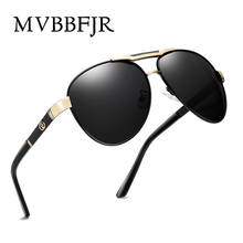 Mvbbfjr óculos de sol polarizado para homens e mulheres, óculos sombra de dirigir, ao ar livre, vintage, de marca, designer de armação de metal grande, óculos uv400 2024 - compre barato
