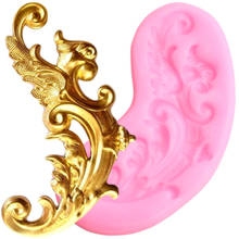 Relief Silicone Molds 3D Craft Scroll Leaves Border Fondant Mould Wedding Cake Decorating Tools Candy Clay Chocolate Moulds 2024 - buy cheap