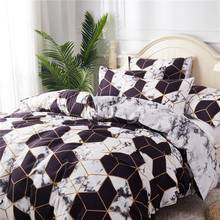 Marble Texture Bedding Sets King Size Duvet Cover Set Queen Luxury High Quality Black White Geometric pattern Comforter Queen 2024 - buy cheap