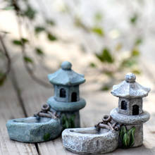 Garden Miniature Figurines Micro Landscape Lifelike Retro Beautiful Pond Tower Resin DIY Mini Lawn Decor Courtyard 2024 - buy cheap