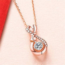 Vintage Silver Plated Necklace For Women Jewelry Shiny Crystal Water Drop Pendant Necklace Female Rose Gold Choker Bijou 2024 - buy cheap