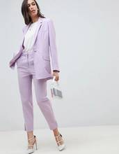 Женский костюм из блейзера и брюк, лавандового цвета, с длинным рукавом, на заказ 2024 - купить недорого