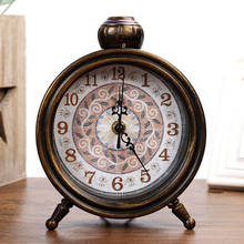 Metal Vintage Retro Table Clock Home Decoration Ornaments Clothing Store Bar Cafe Clocks Luxury Table Watch Desk Clock Gift 2024 - buy cheap