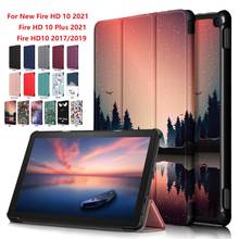 For New Fire HD 10 Fire HD 10 Plus Case Folding Stand Magnetic Shell for New Fire HD 10 2019 2017 11th Gen Tablet Cover Kids 2024 - buy cheap