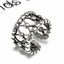 WYEAIIR Silver Color Retro Bow Hollow Fashion Female Resizable Opening Rings 2024 - buy cheap