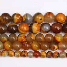 Natural Stone Tiger Skin Agates Round Loose Beads for Jewelry Making 6 8 10 MM Size Beads Diy Bracelet Necklace 2024 - buy cheap