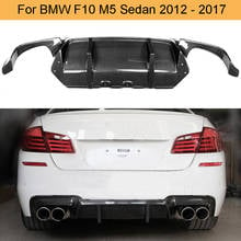 Carbon Fiber Rear Bumper Diffuser Lip For BMW 5 Series F10 M5 Sedan 2012 - 2017 FRP Rear Bumper Diffuser Lip Spoiler Three Style 2024 - buy cheap