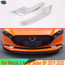 Accesorios de coche para Mazda 3 Axela Sedan BP 2019 2020, cubierta de lámpara de luz antiniebla delantera cromada ABS, moldura embellecedora, pegatina de adorno de bisel 2024 - compra barato