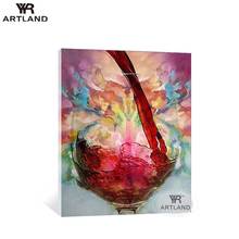 YYR-ARTLAND Modern Best sale Red wine glass abstract Hand painted oil painting on canvas wall art picture for living room 2024 - buy cheap