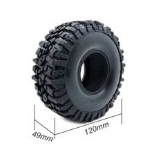 4PCS 120MM 1.9INCH Rubber Rocks Tyres Wheel Tires for 1:10 RC Rock Crawler Axial SCX10 90047 D90 D110 TF2 TRX-4 R9JD 2024 - buy cheap