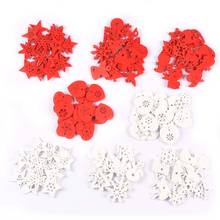 50Pcs Christmas Tree DIY Wooden Pendant Hanging Ornaments Home Decoration Gift Accessories Xmas Snowflake Mixed Shape Wood Chips 2024 - buy cheap