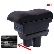 For Peugeot 301 Armrest For Citroen c-elysee Car Armrest box 2013 2014 2015 2016 Retrofit parts Interior Storage box USB LED 2024 - buy cheap