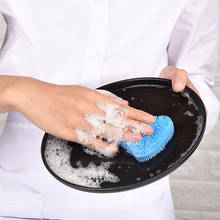 Cepillo de silicona para limpieza de cocina, esponja para fregar platos, frutas y verduras, #50g 2024 - compra barato