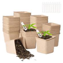 Bandeja de crescimento de sementes de papel biodegradável, potes de crescimento de plantas com 40/80/100 peças 2024 - compre barato
