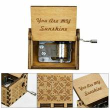 Caja de música de madera tallada para niños y amigos, nuevo regalo de cumpleaños con manivela manual y anonimato, Queen, Zelda, 2019 2024 - compra barato