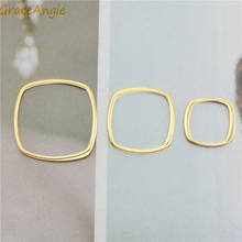 Women Vintage Zinc Alloy Gold Irregular Hollow Pendant Bracelet Connector Charms DIY Jewelry Making Accessories12pcs/lot 2024 - buy cheap