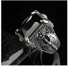 Conjunto de joyería de plata esterlina 100% 925 para hombre, juego de hacha, garra de dragón, piedra natural, anillo domineering, Envío Gratis 2024 - compra barato