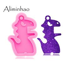 DY0581 Shiny Glossy Dinosaur Silicone Mold - Polymer Clay Mould - Mold Resin Craft - Epoxy Jewellery Making Keychain 2024 - buy cheap