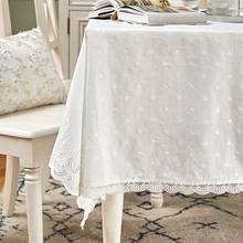 Cotton tablecloth modern Nordic style lace embroidered round table square table home decoration teahouse table cover 2024 - buy cheap