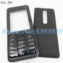For Nokia Asha 301 n301 Dual card version Housing Cover + English Keypad + Battery Back Cover With Logo 2024 - buy cheap