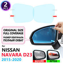 Película antiniebla de cubierta completa, espejo retrovisor a prueba de lluvia para Nissan Navara NP300 D23 2015 ~ 2020, accesorios de películas 2016, 2017, 2018, 2019 2024 - compra barato