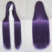 39‘’ 100cm Dark Purple Long Yuri Wig Game Anime DDLC Doki Doki Literature Club Heat Resistant Hair Cosplay Wigs + Wig Cap 2024 - buy cheap