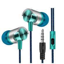 Fashion Earphone In-Ear Braided Wired Stereo Sound Volume Control Phone Laptop In-ear Earphones беспроводные наушники 2024 - buy cheap
