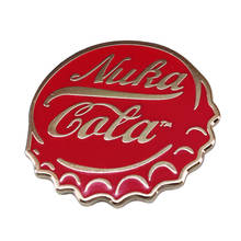 Fallout inspired "Nuka Cola" pin fun bottle cap design novelty video game fans gift 2024 - buy cheap